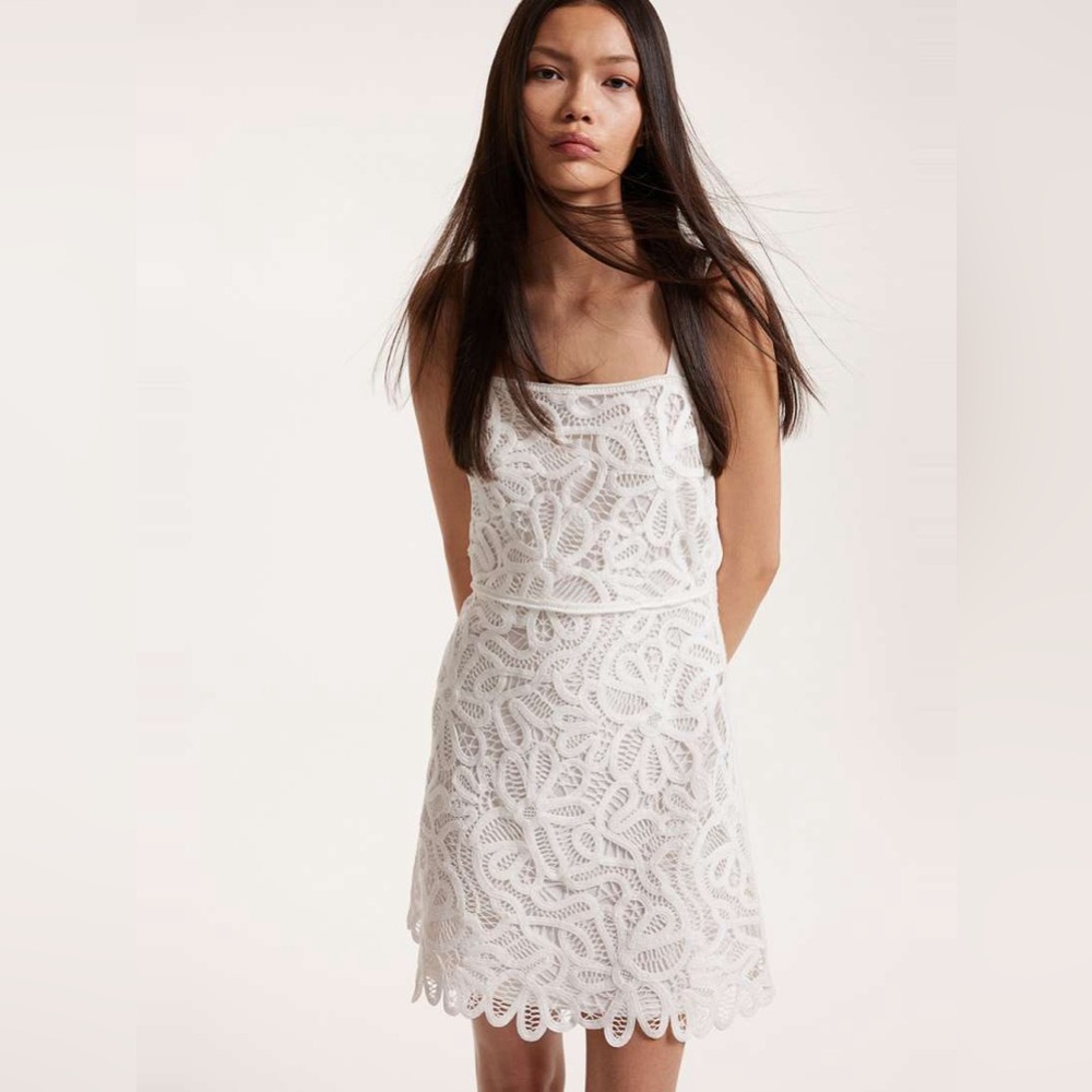 H&M Crochet Look Strappy Dress